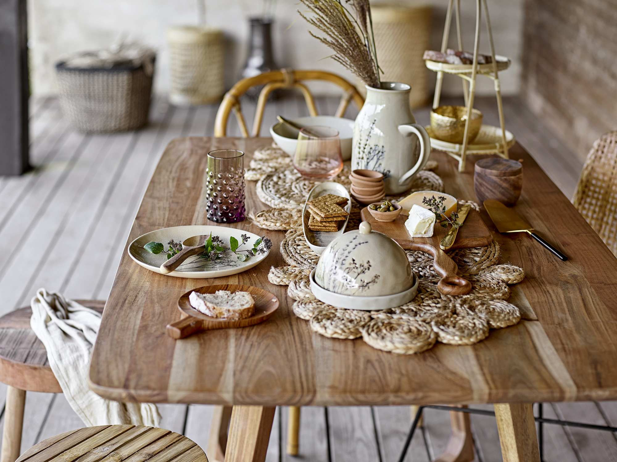 Bea Serving Plate, Nature, Stoneware - Image 5