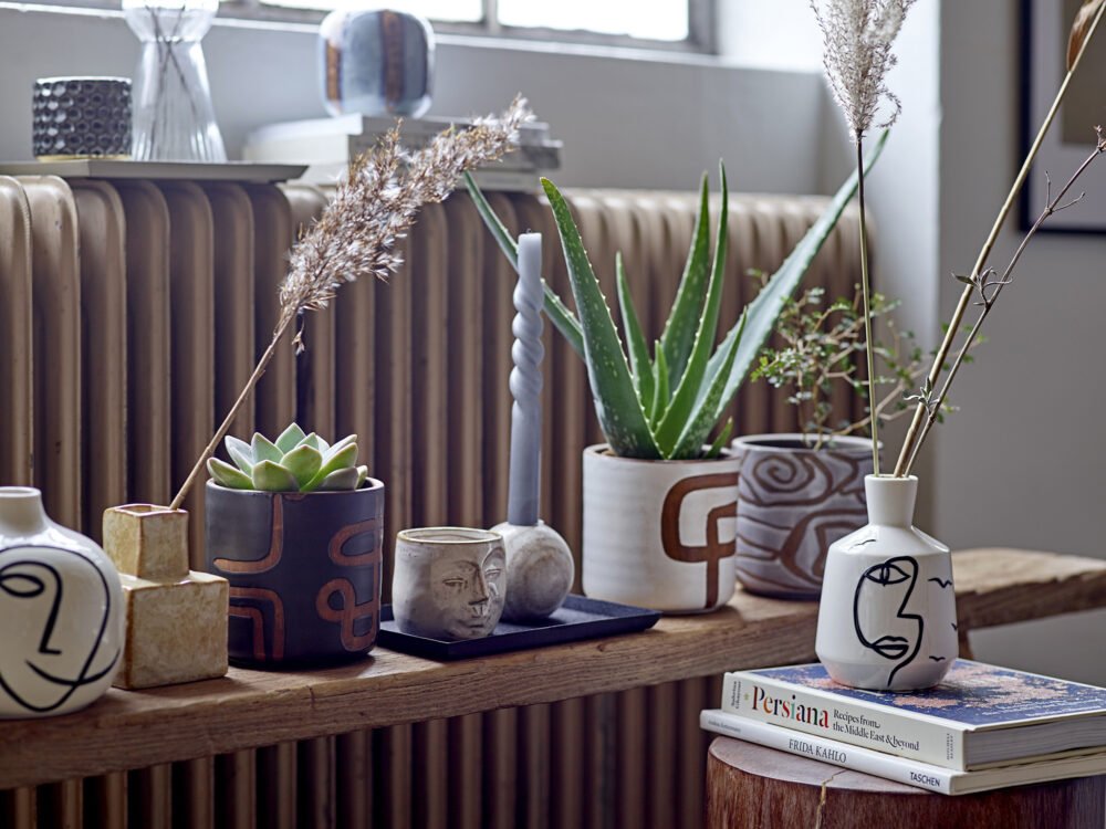 Abas Deco Flowerpot, Brown, Terracotta - Image 3