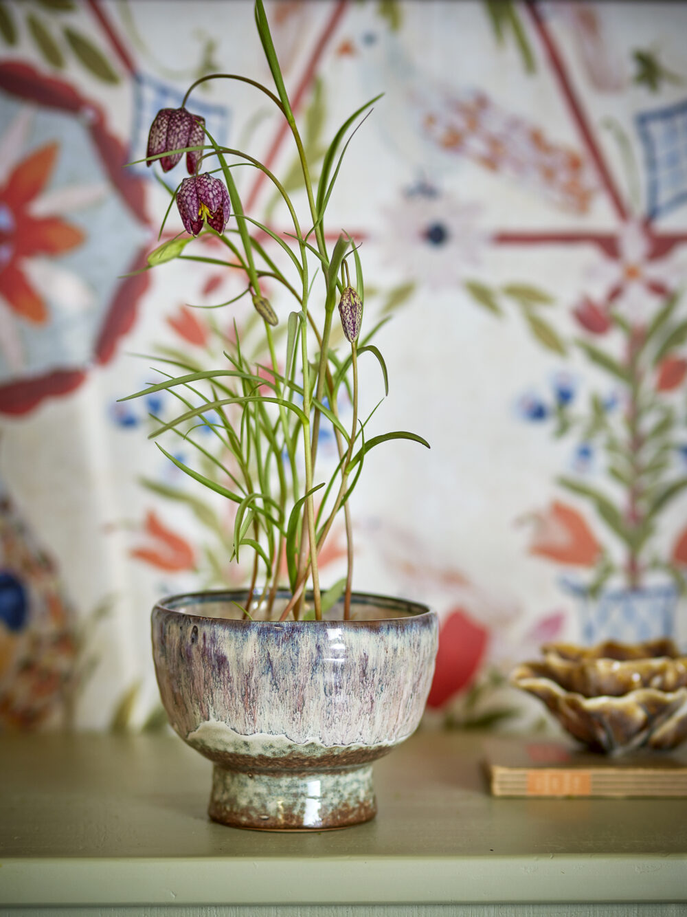 Luella Flowerpot, Blue, Stoneware - Image 3