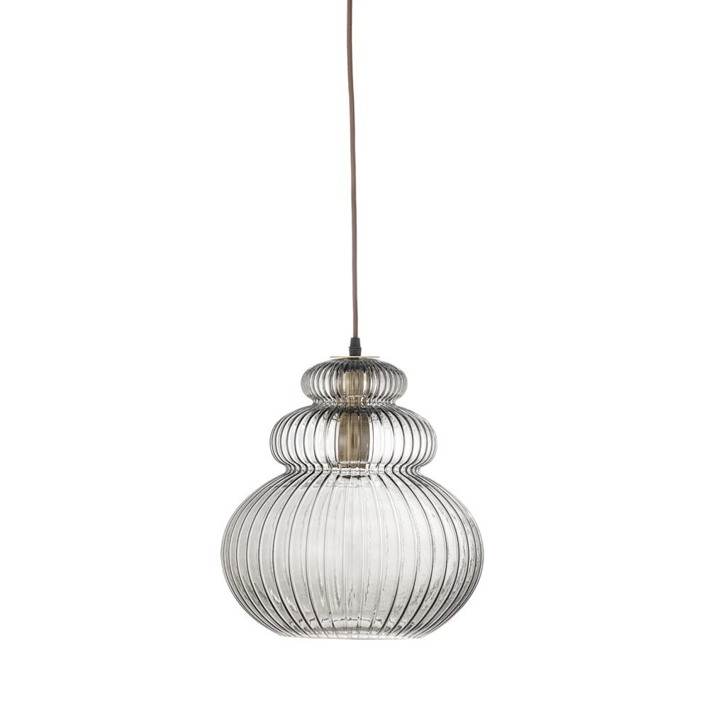 Sybia Pendant Lamp, Grey, Glass