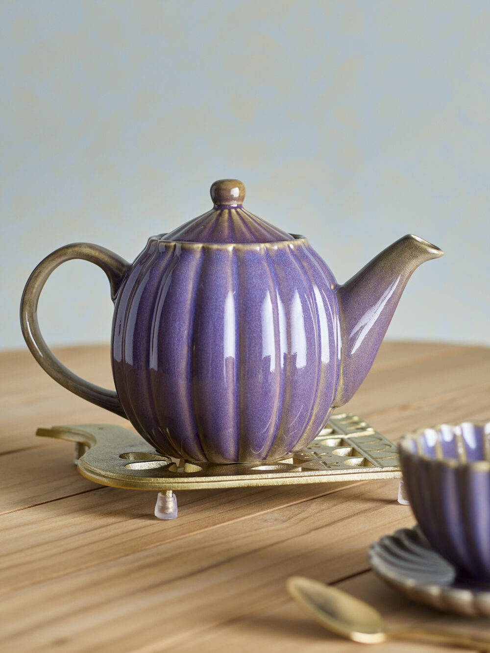 Latina Teapot, Purple, Stoneware - Image 5