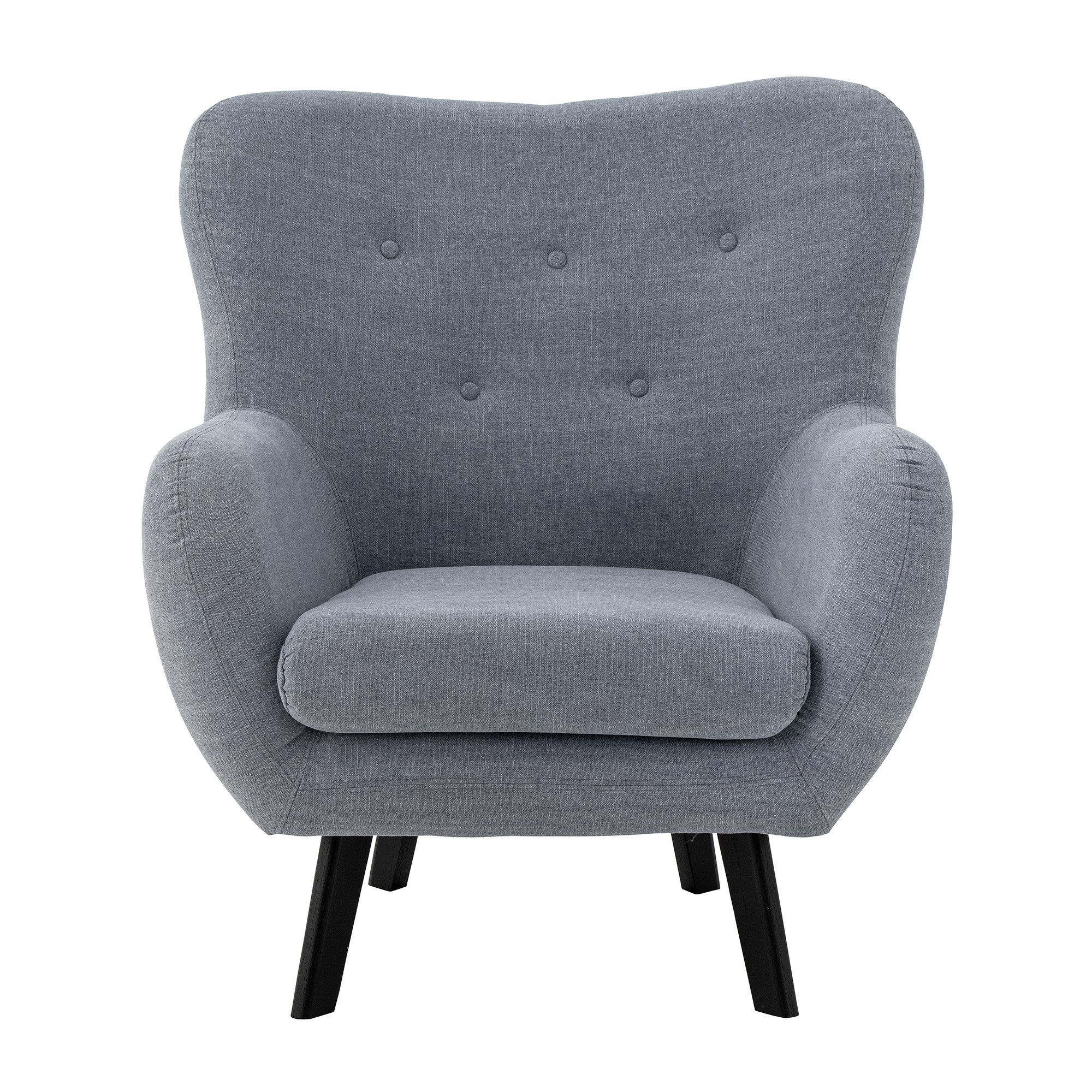 Beau Lounge Chair, Blue, Cotton