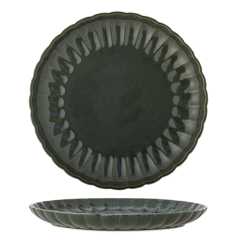Latina Plate, Green, Stoneware