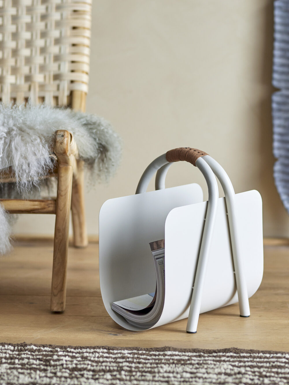 Eton Magazine Holder, Nature, Metal - Image 4