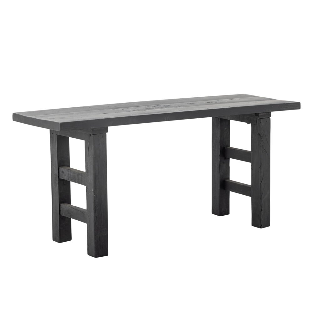 Riber Bench, Black, Reclaimed Wood - Image 3