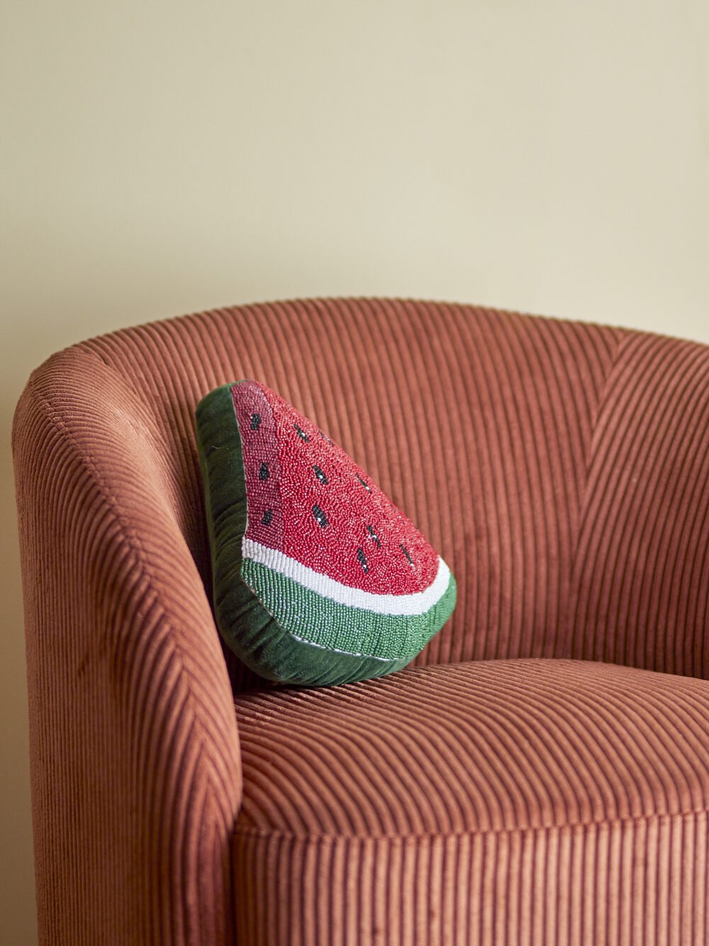 Senga Cushion, Red, Cotton - Image 3
