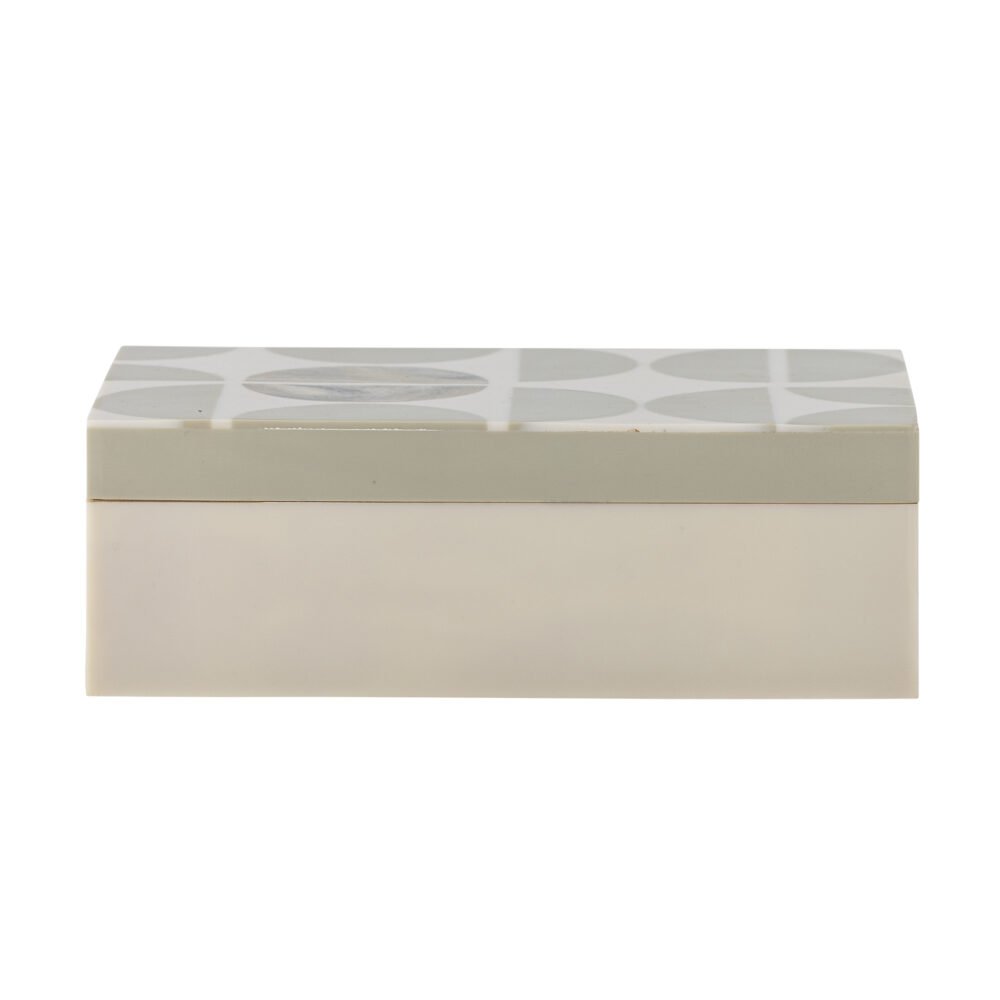 Kabela Box w/Lid, Grey, Resin