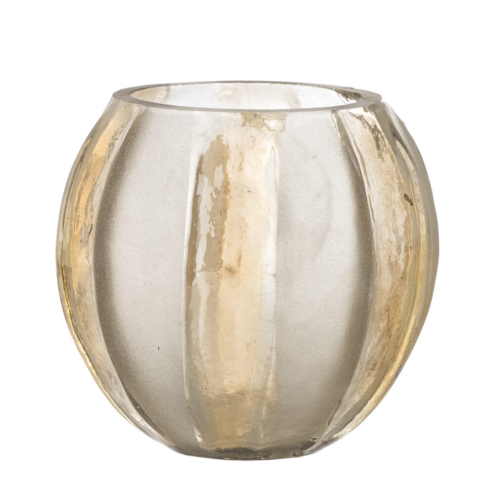 Felisia Votive, Gold, Recycled Glass