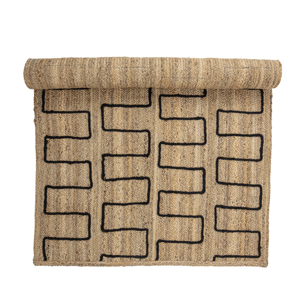 Dell Rug, Brown, Jute