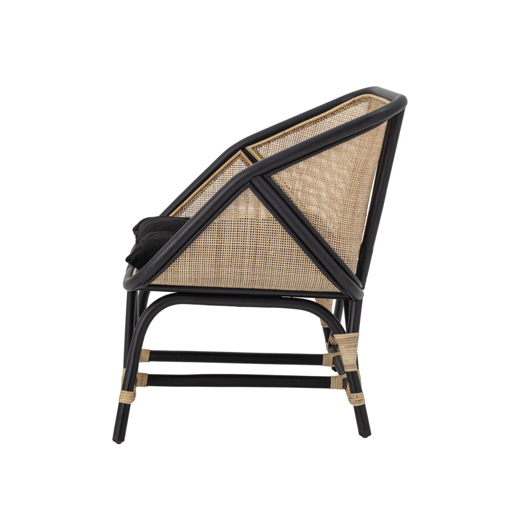 Loue Lounge Chair, Black, Rattan - Image 4