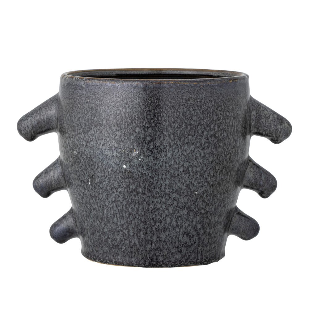 Khan Flowerpot, Grey, Stoneware