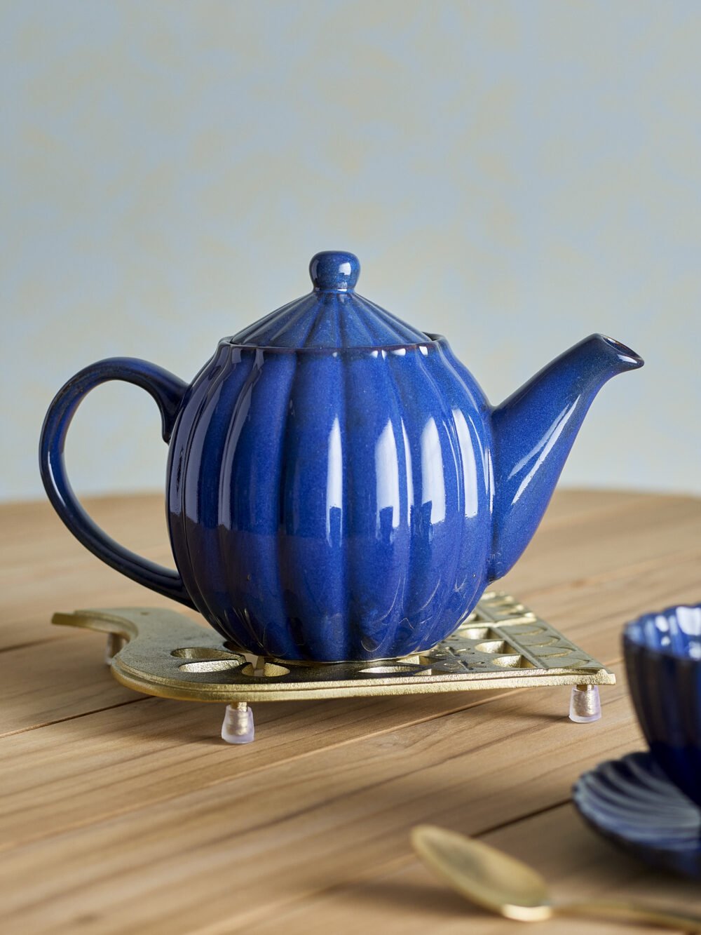 Latina Teapot, Blue, Stoneware - Image 5