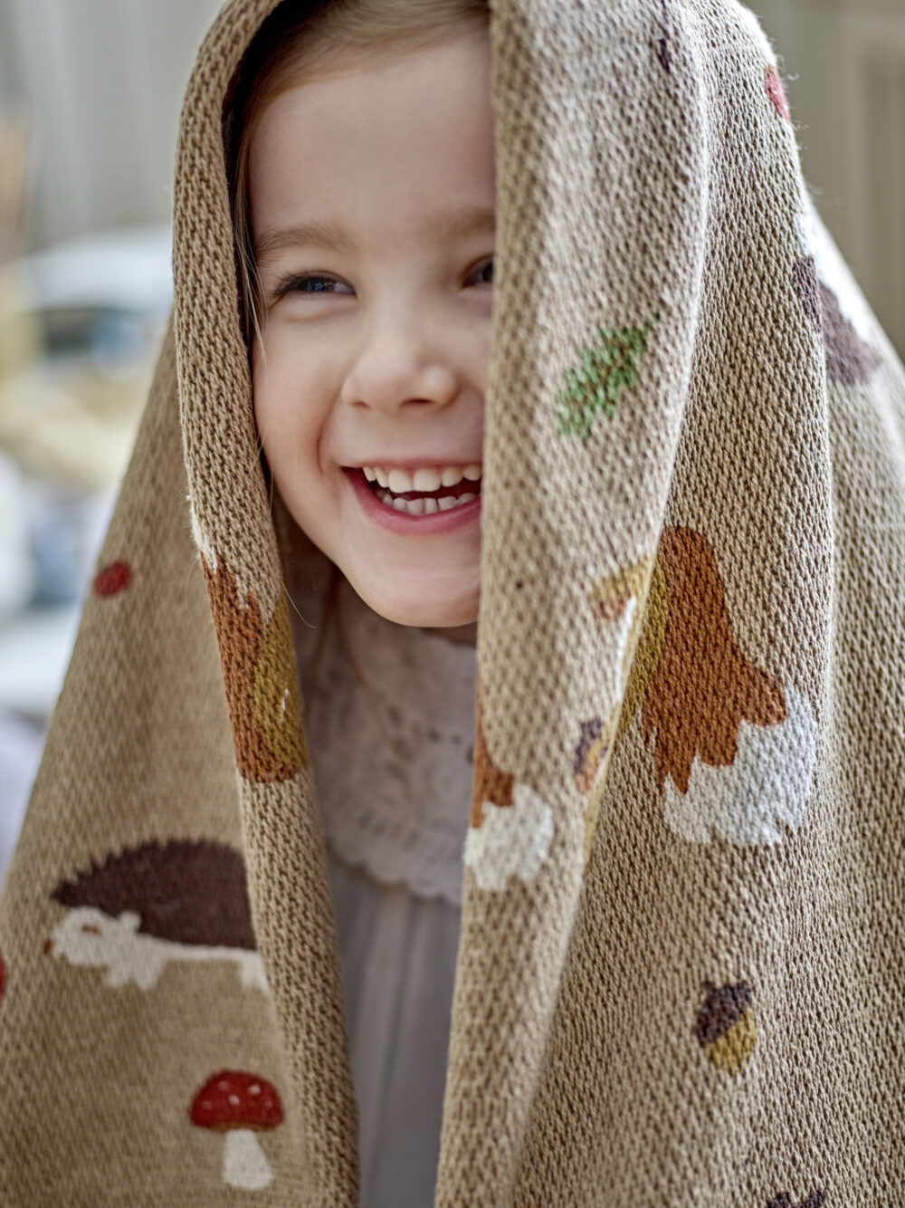 Fall Throw, Brown, Recycled Cotton - Image 5
