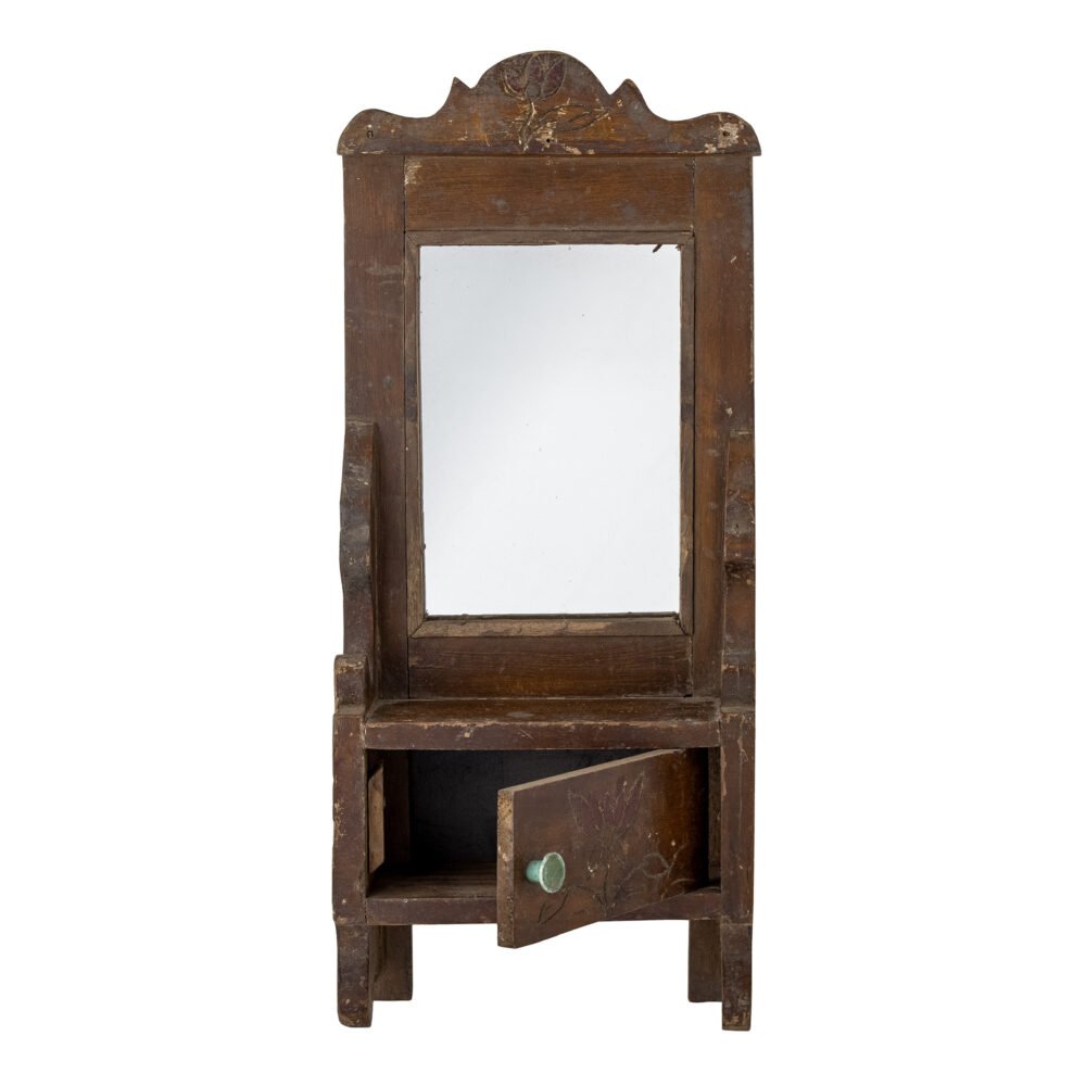 Sehar Mirror w/Shelf, Brown, Reclaimed Wood - Image 4
