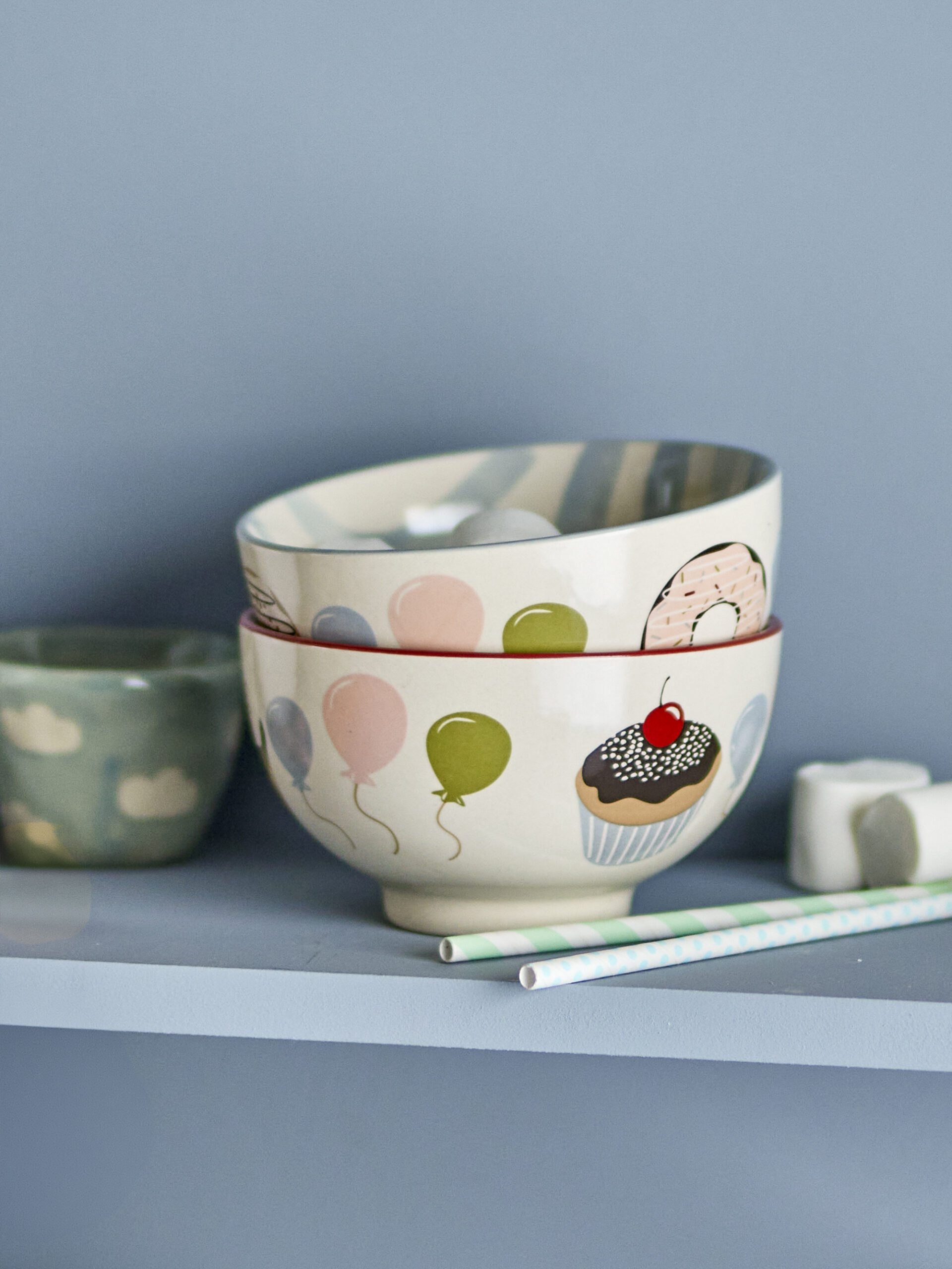 Darby Bowl, Red, Stoneware - Image 5