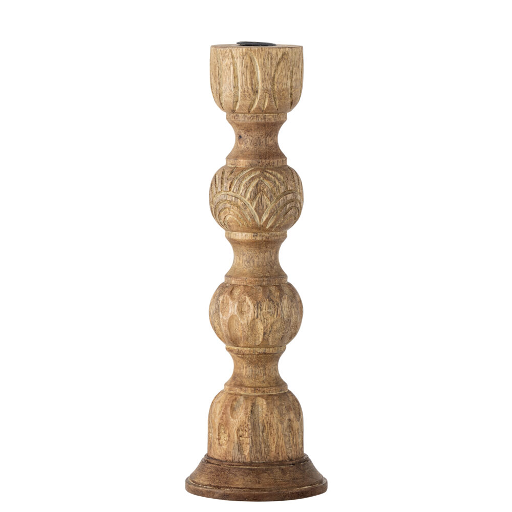 Nalua Candle Holder, Nature, Mango