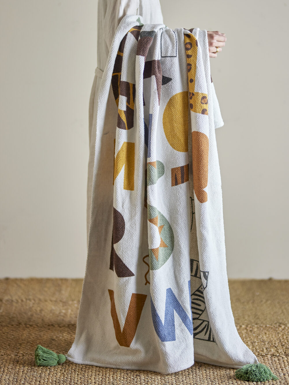 Memmo Throw, Nature, Recycled Cotton - Image 4