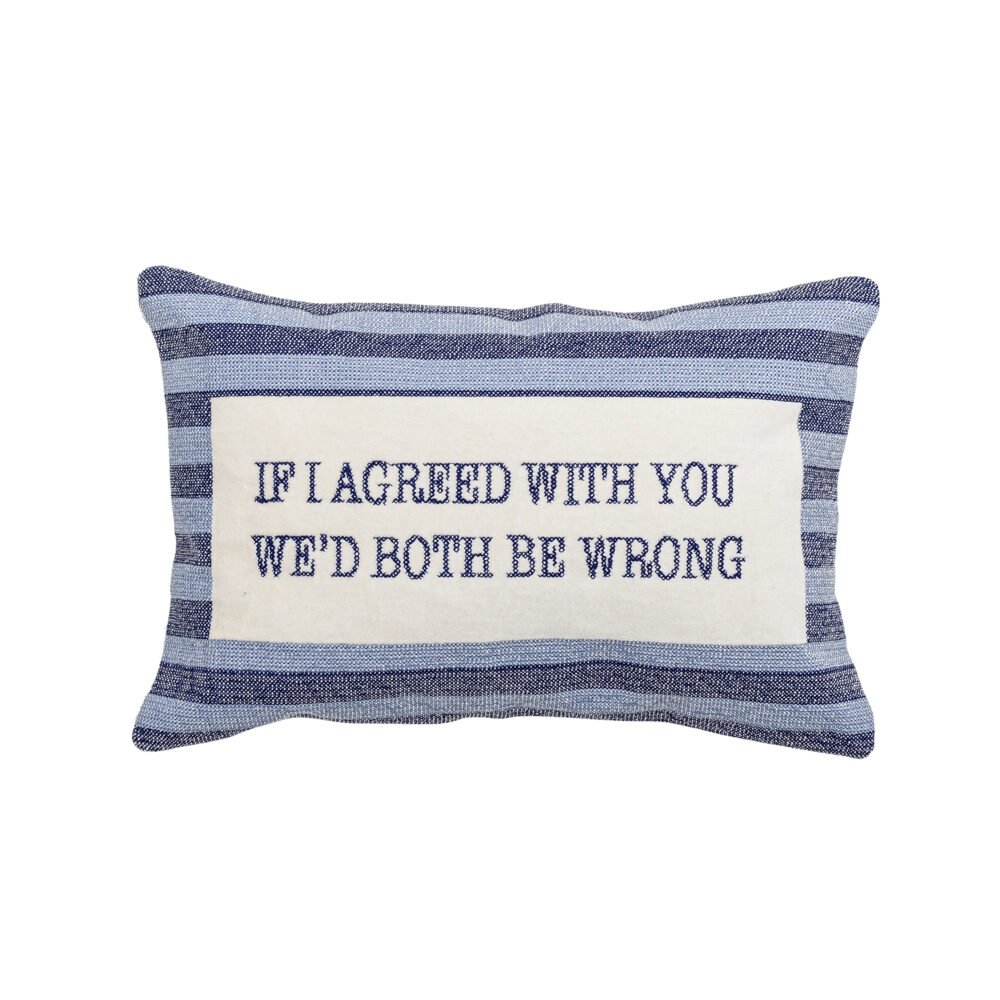 Elder Cushion, Blue, Cotton