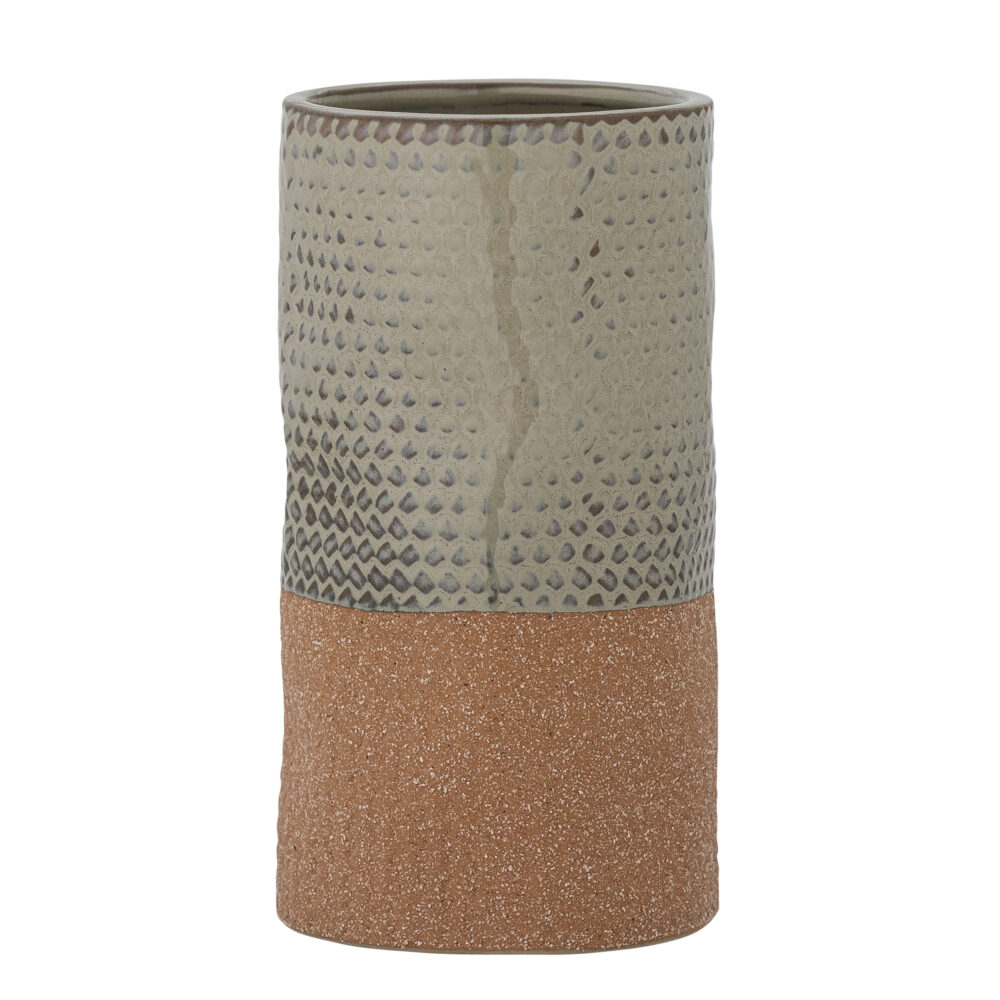 Denna Vase, Green, Stoneware