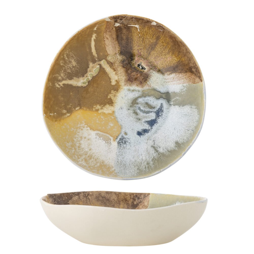 Lacey Bowl, Yellow, Stoneware