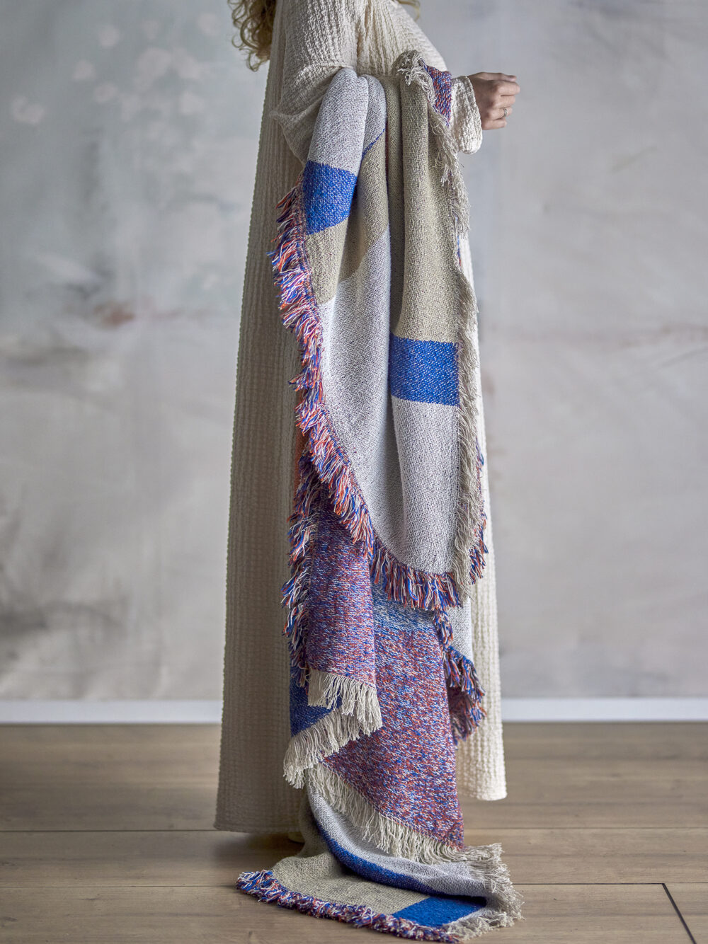 Clarita Throw, Orange, Recycled Cotton - Image 4