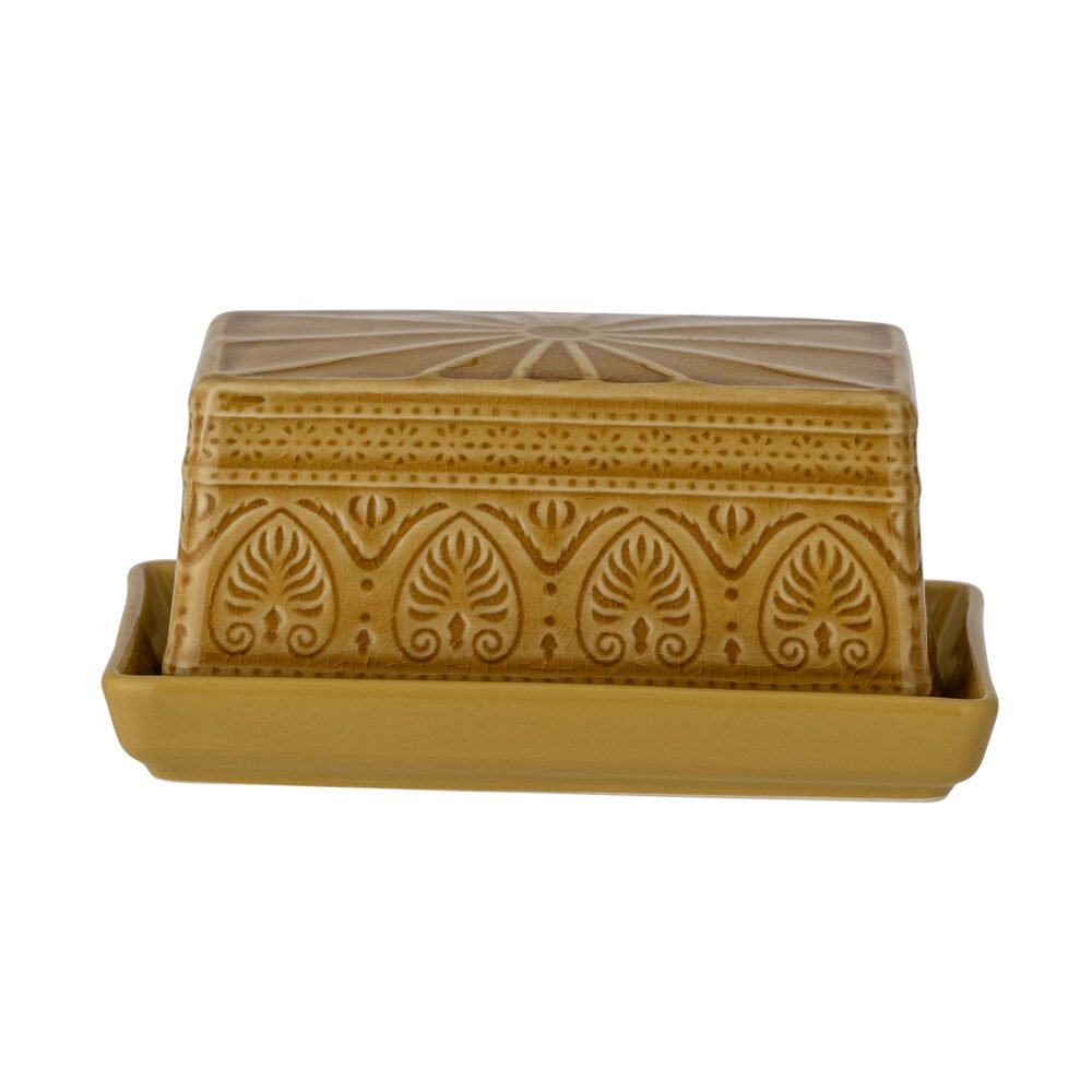 Rani Butter Box, Yellow, Stoneware