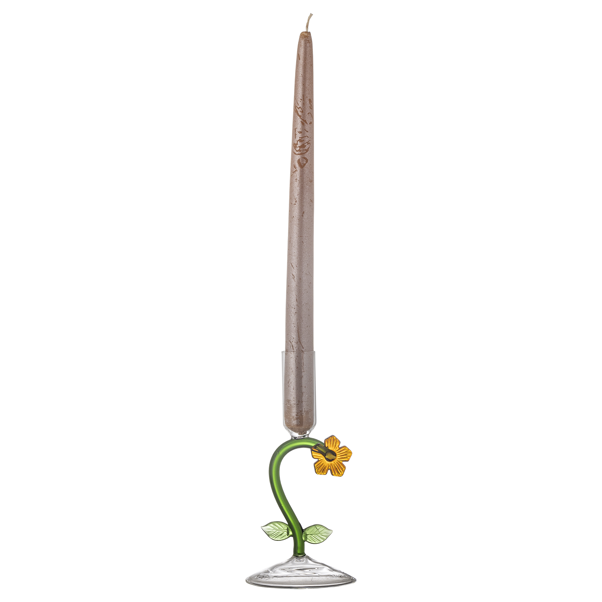Vesper Candle Holder, Orange, Glass - Image 2