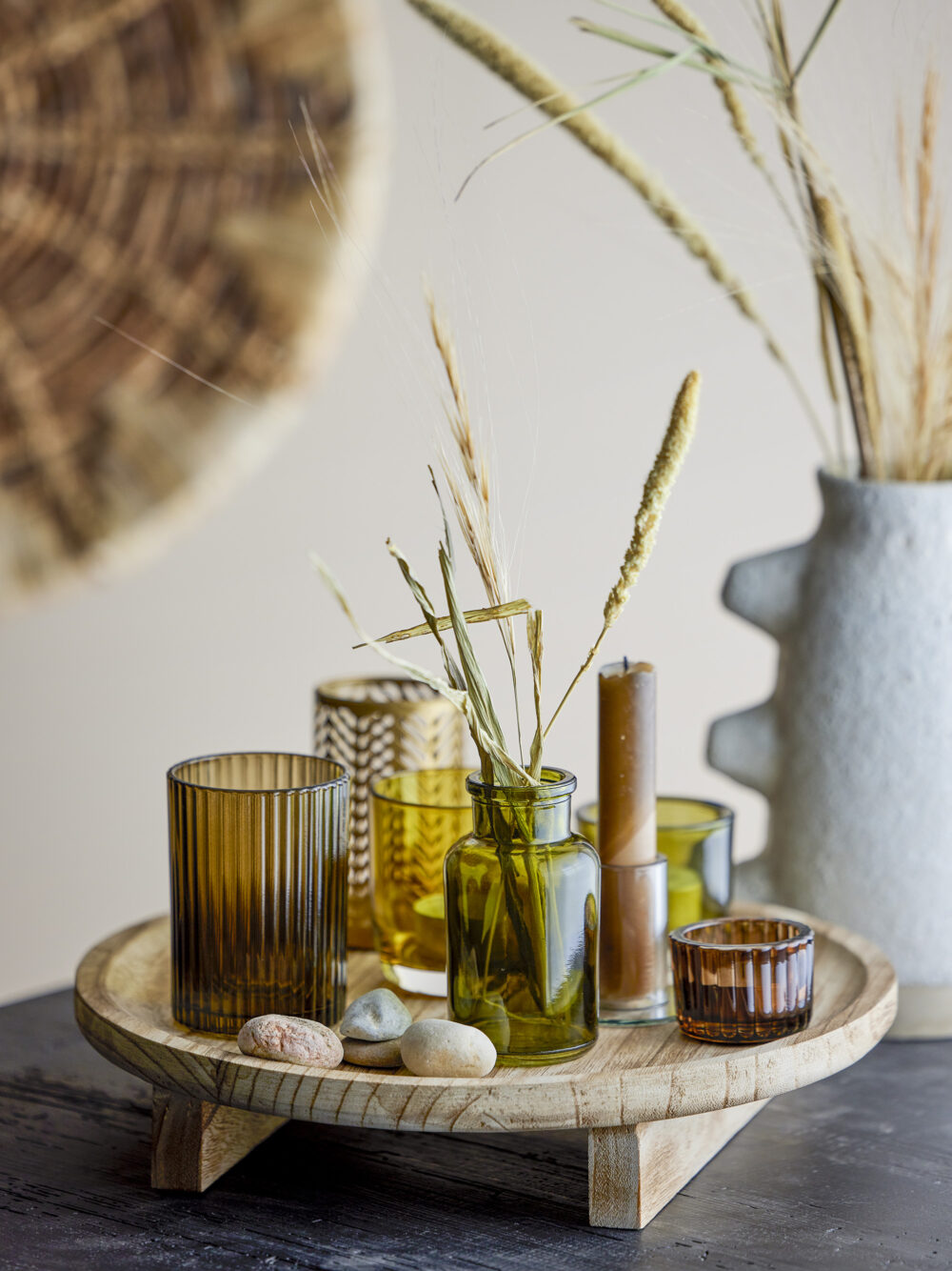 Sanga Tray w/Votive, Nature, Glass - Image 4