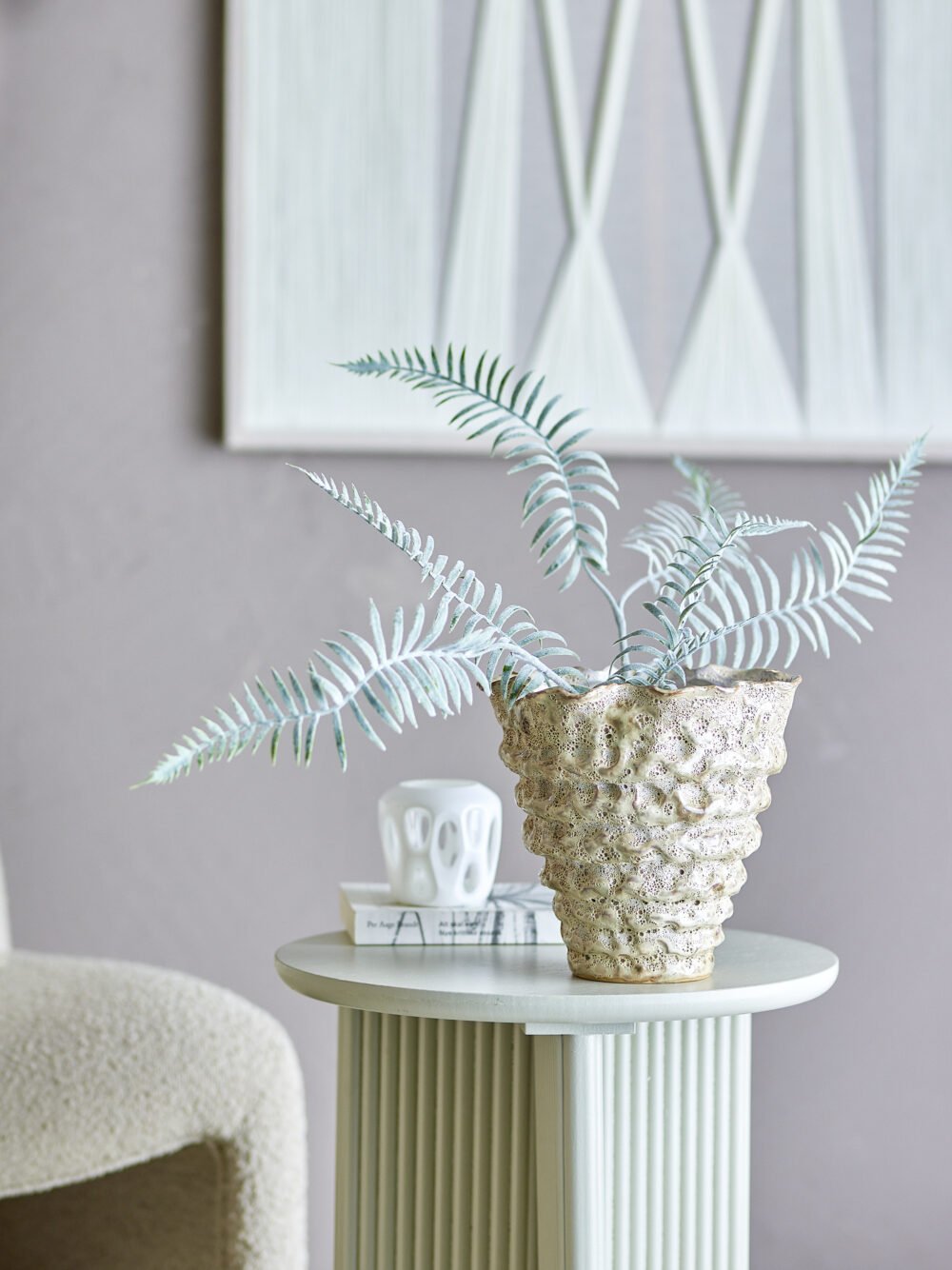 Colleen Flowerpot, White, Stoneware - Image 2