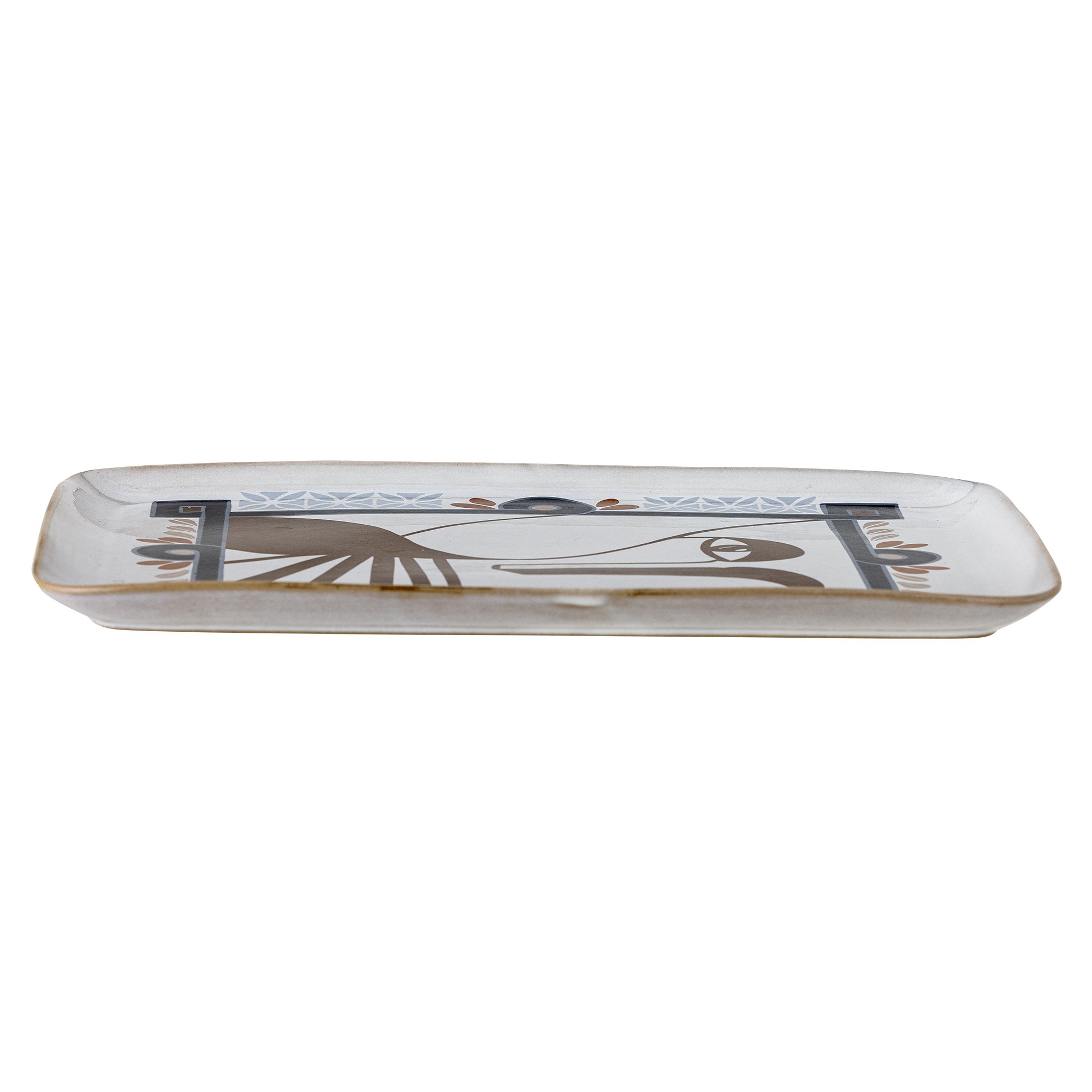 Rudaur Serving Plate, Blue, Stoneware - Image 3