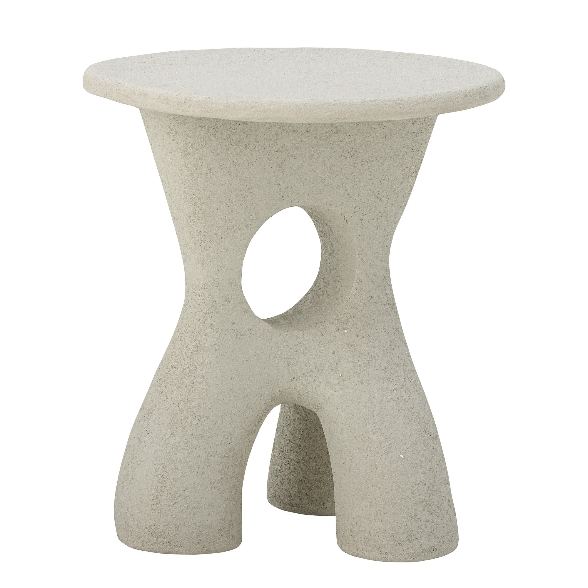 Amiee Side Table, White, Polyresin - Image 4