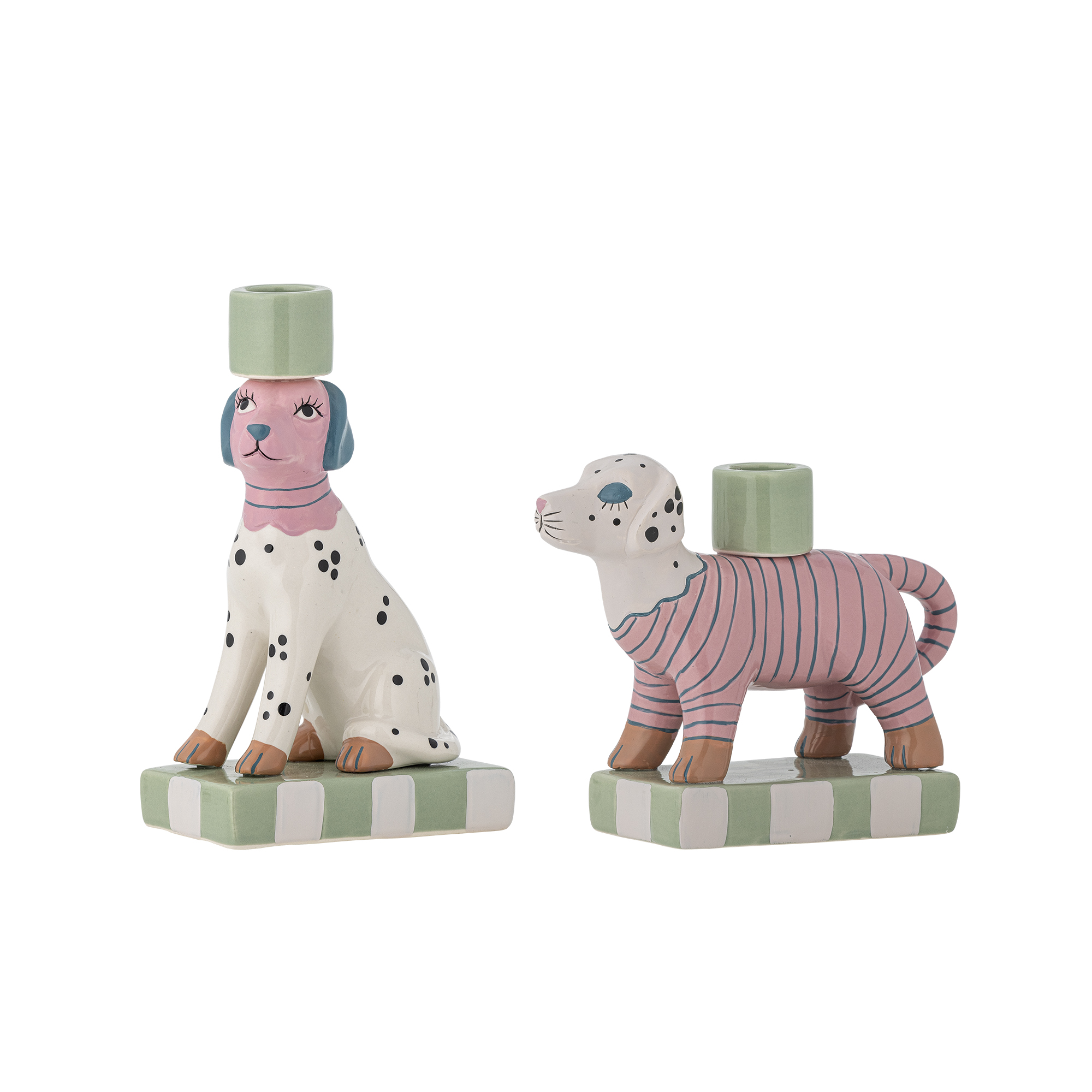 Doglie Candle Holder, Rose, Stoneware - Image 2