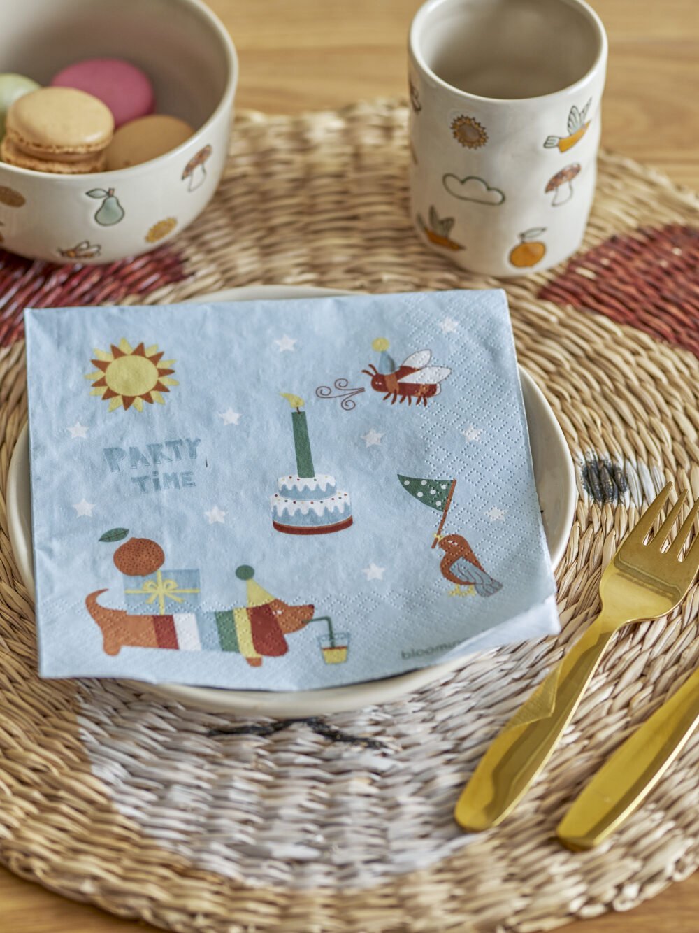 Charlie Napkin, Blue, FSC® Mix, Papier - Image 3