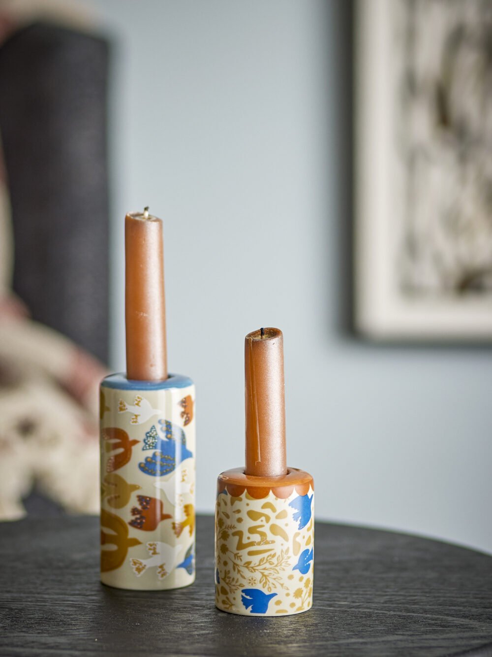 Anniversary Candle Holder, Brown, Stoneware - Image 3
