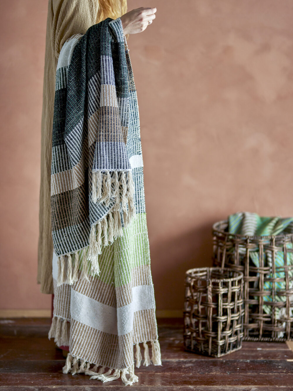 Isnel Throw, Brown, Recycled Cotton - Image 4