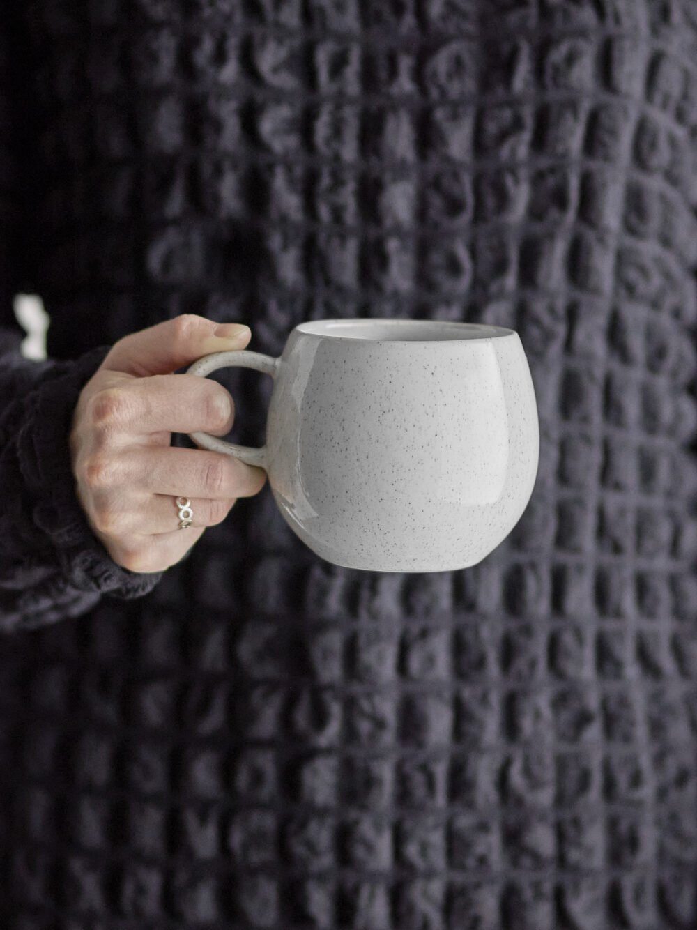 Addison Mug, White, Stoneware - Image 2