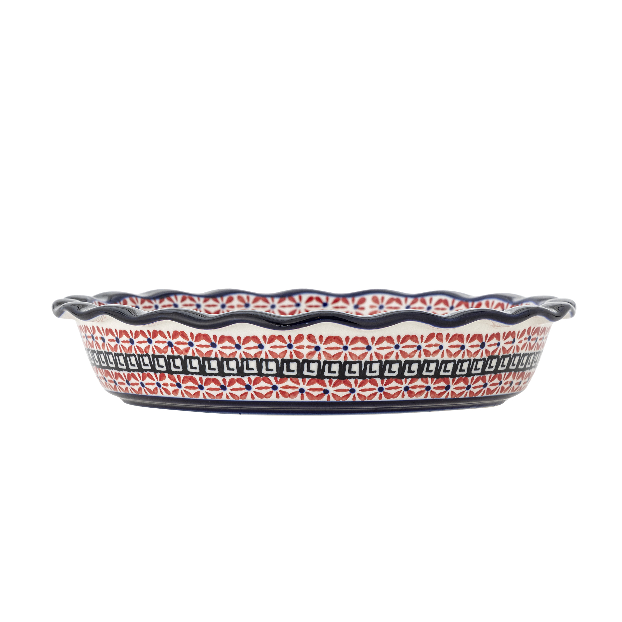 Florist Bowl, Red, Stoneware - Image 2