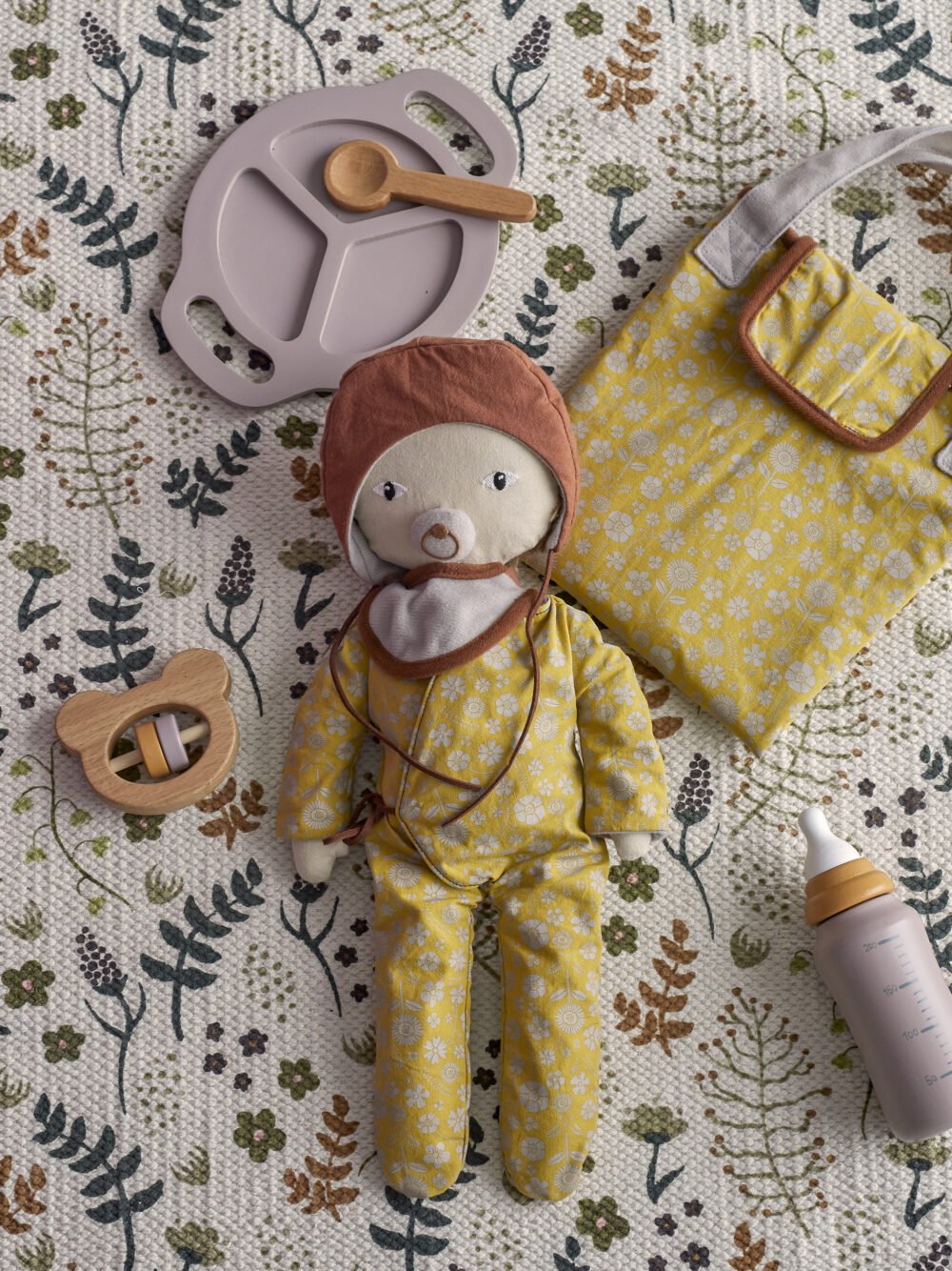 Nalle Doll, Brown, Cotton - Image 6