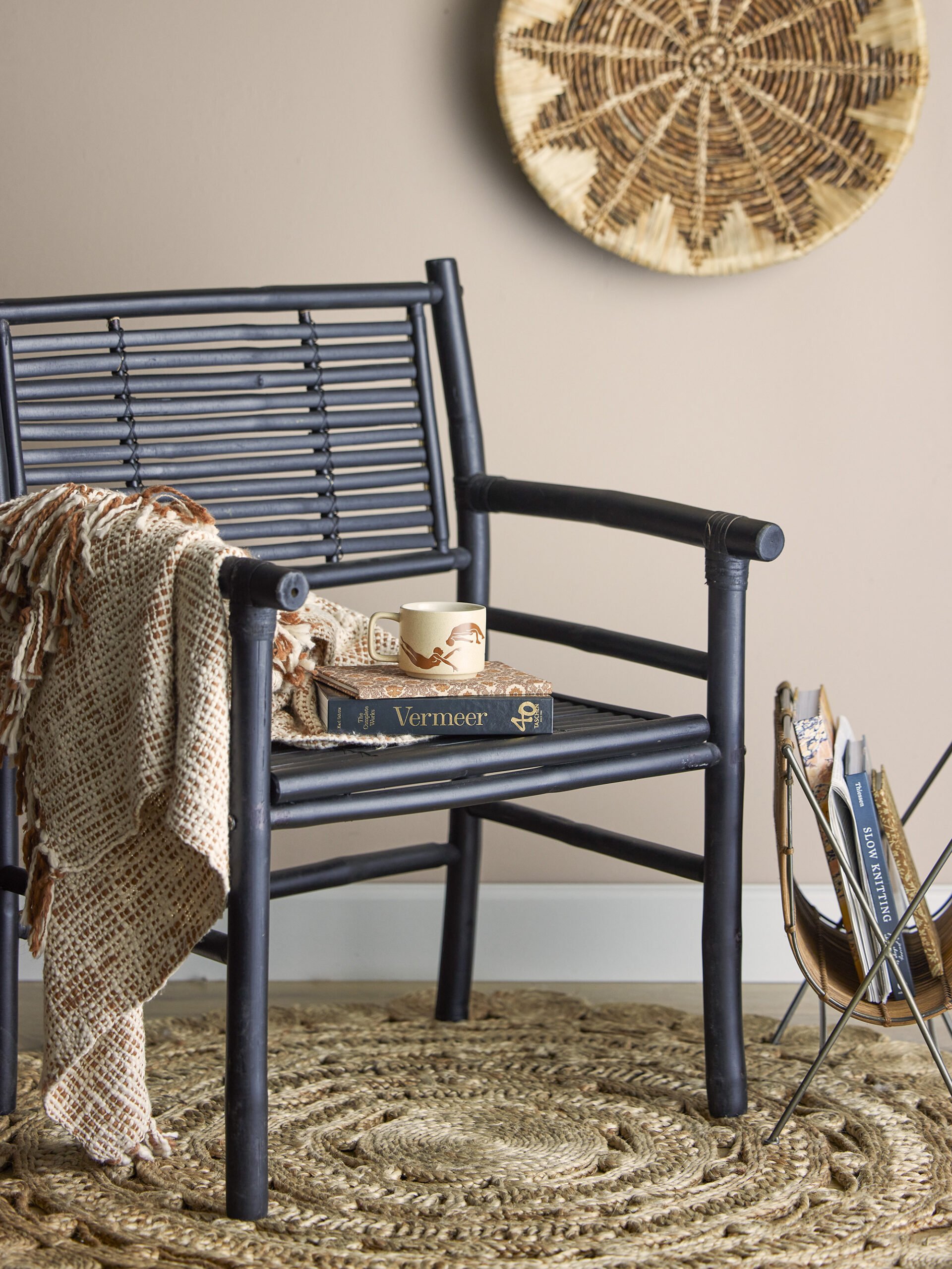 Coen Lounge Chair, Black, Bamboo - Image 5