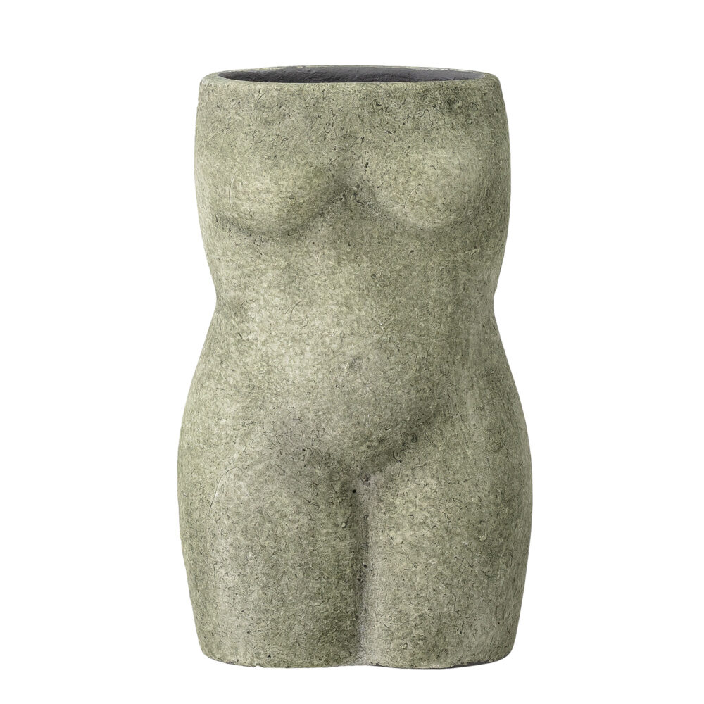 Emeli Deco Vase, Green, Terracotta