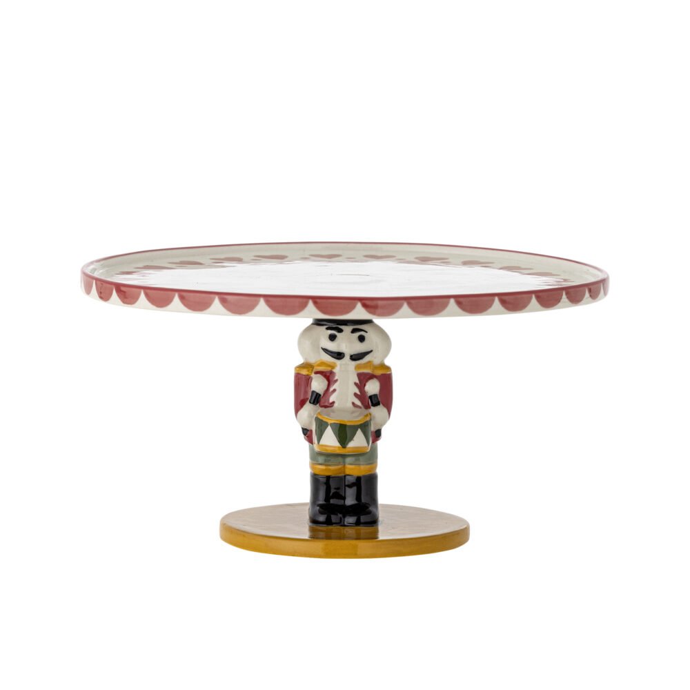 Jolly Cake Tray, Red, Stoneware - Image 3