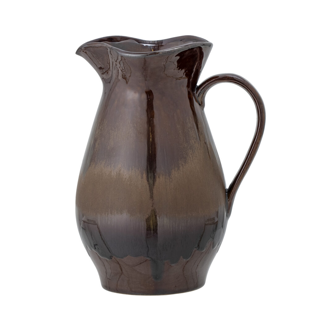 Dahlia Jug, Brown, Stoneware