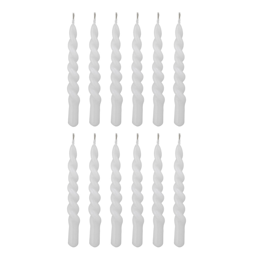 Twist Candle, White, Paraffin