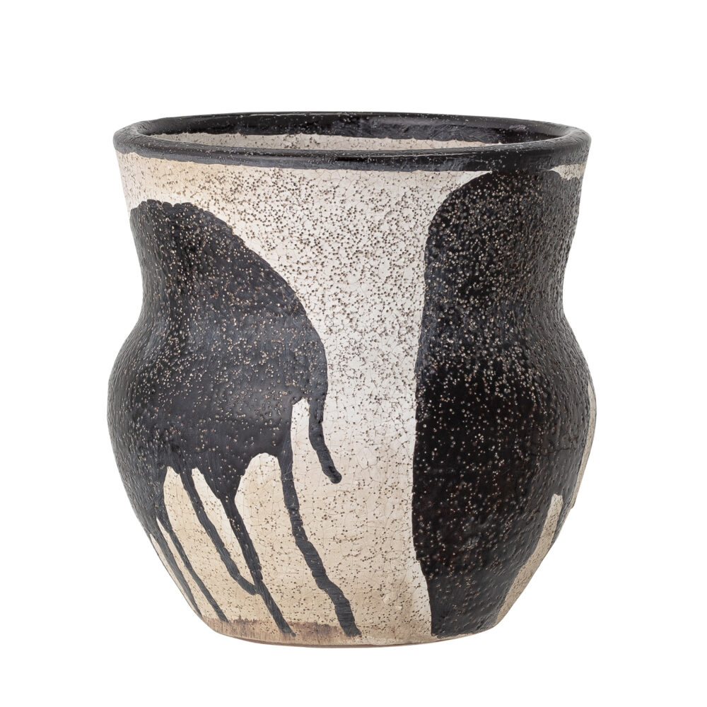 Nala Flowerpot, Black, Terracotta - Image 3