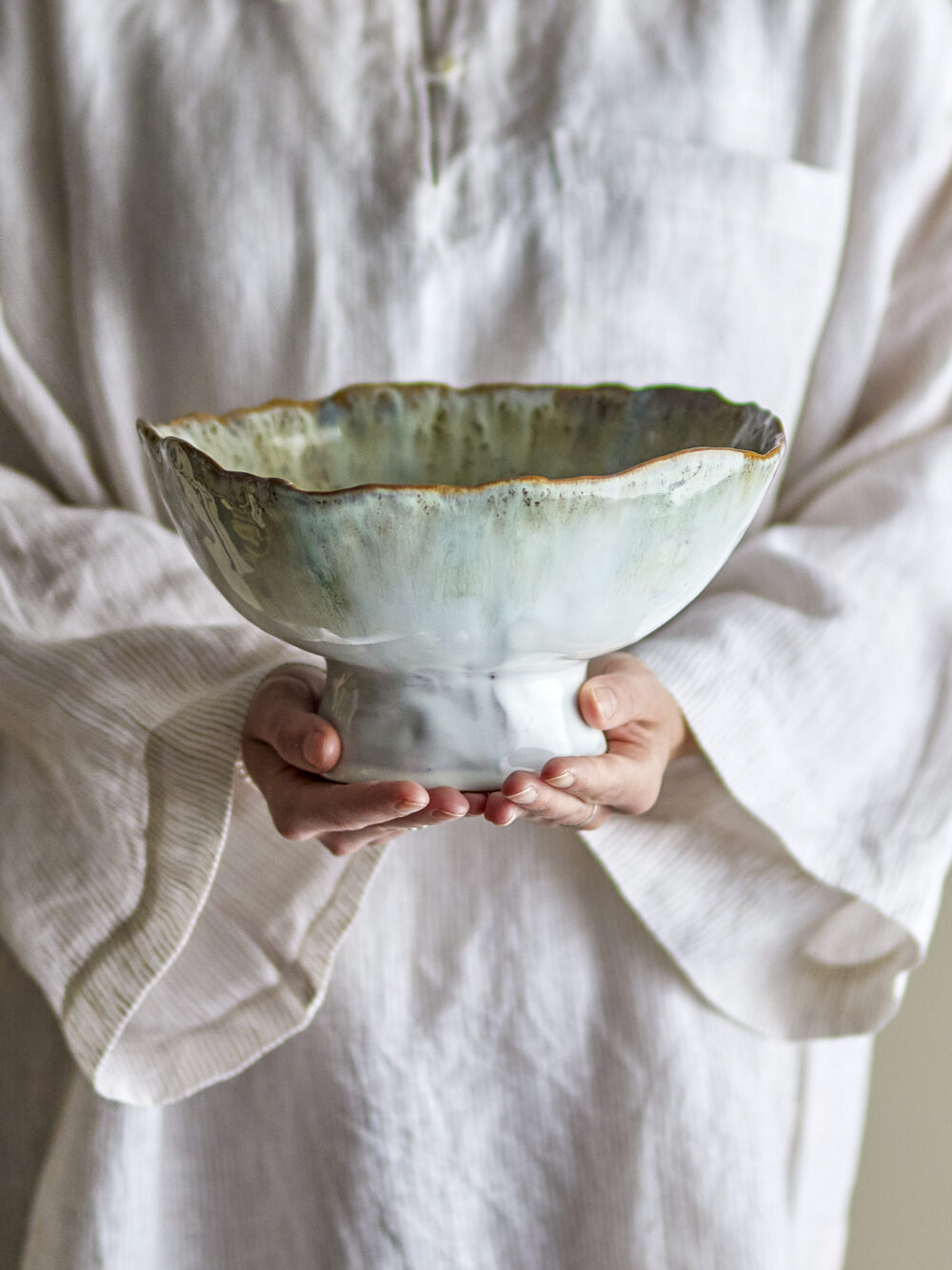 Joby Bowl, Blue, Stoneware - Image 4