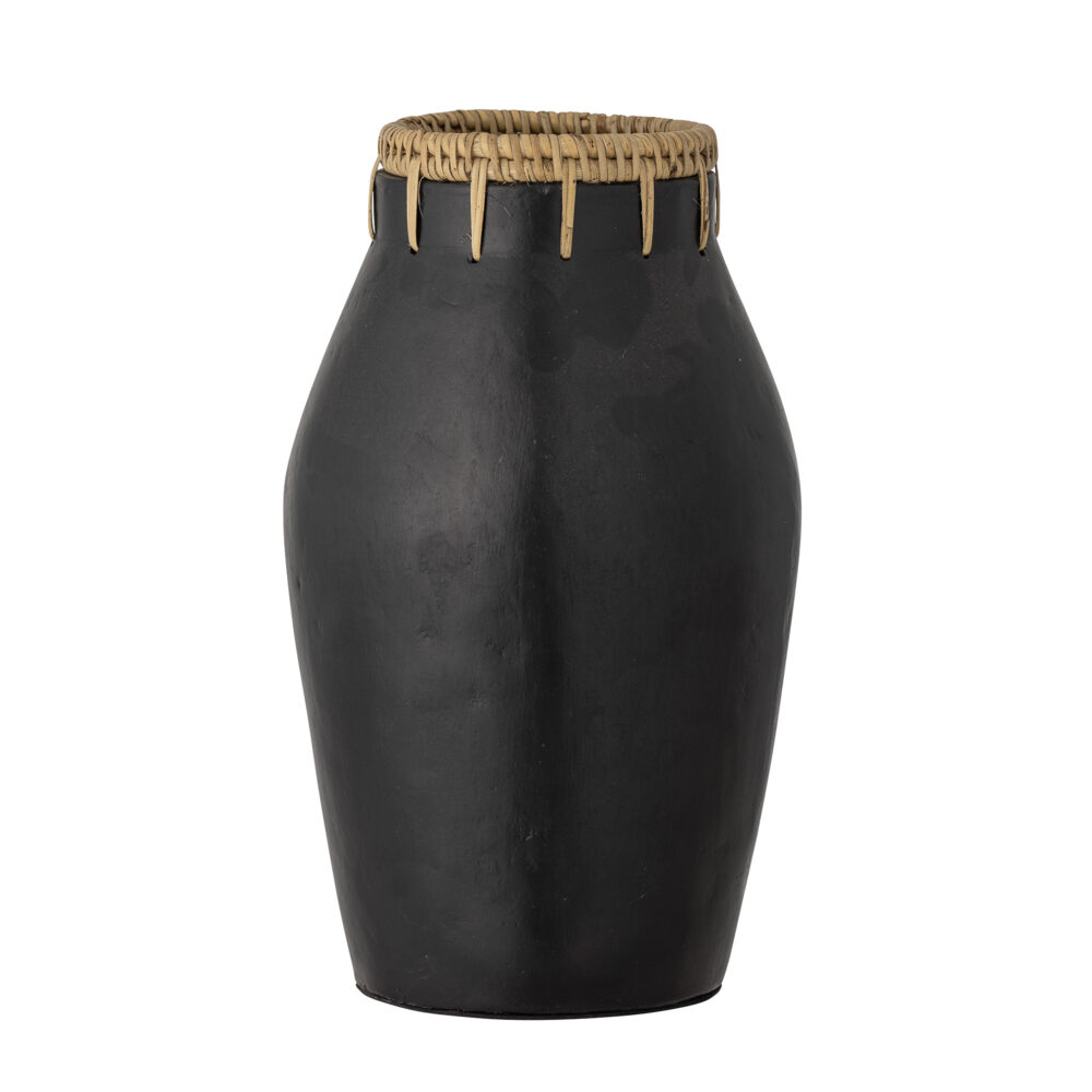 Dixon Deco Vase, Black, Terracotta