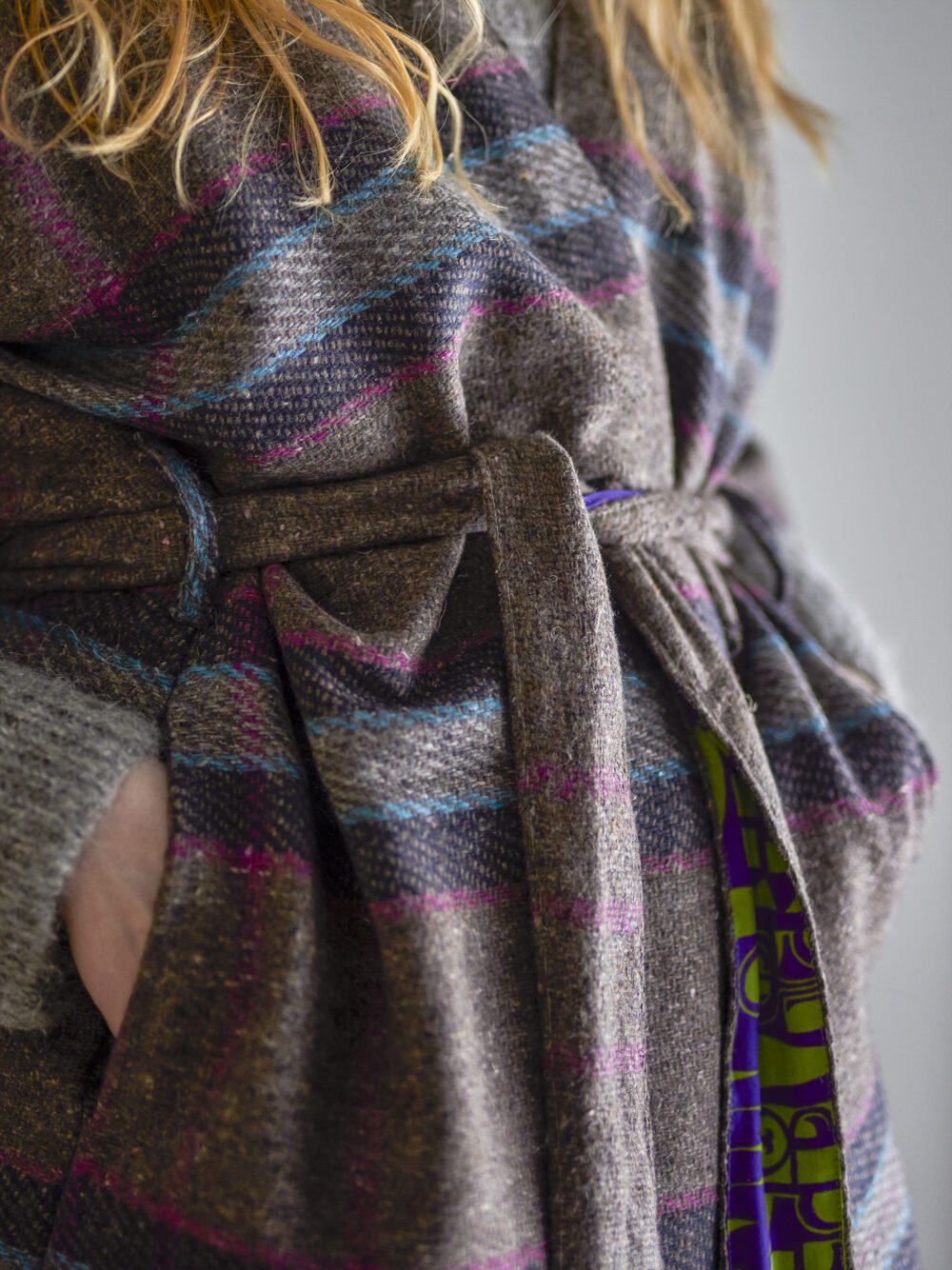 Rieti Kimono, Grey, Upcycled - Image 3