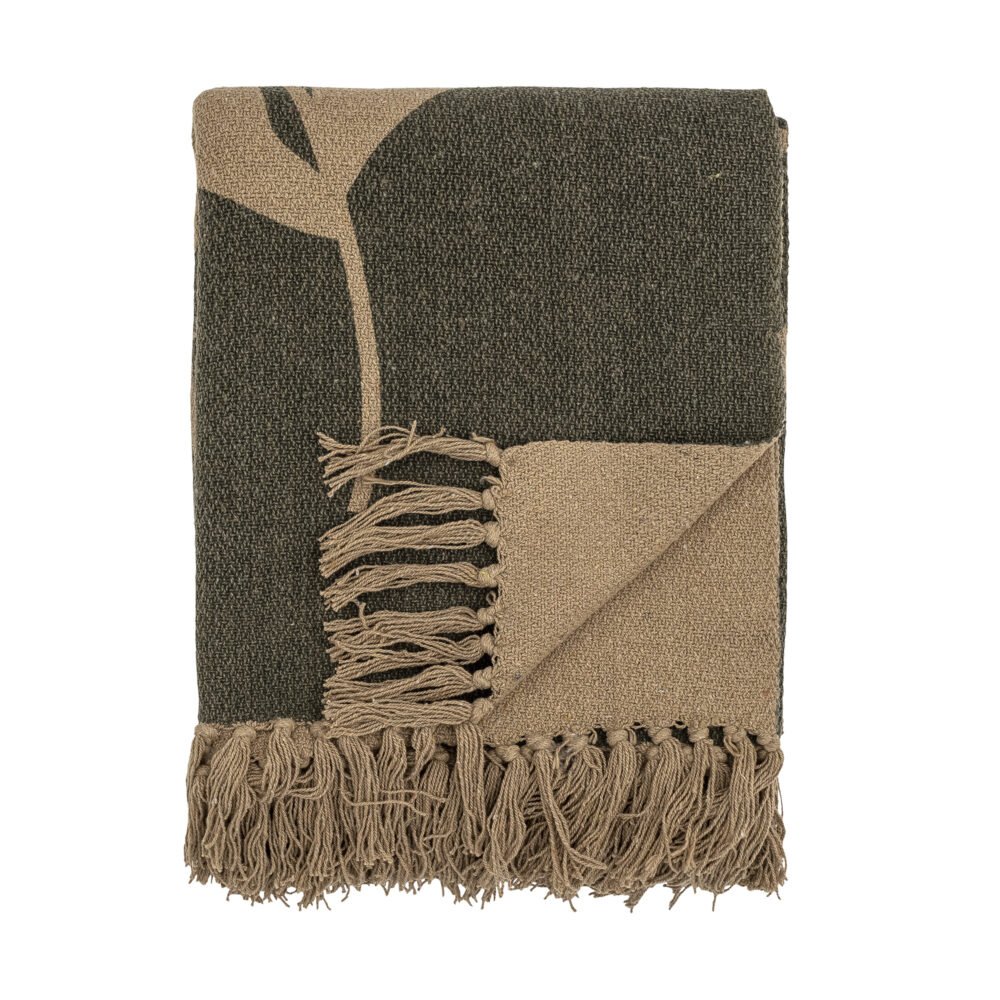 Geneva Throw, Green, Recycled Cotton