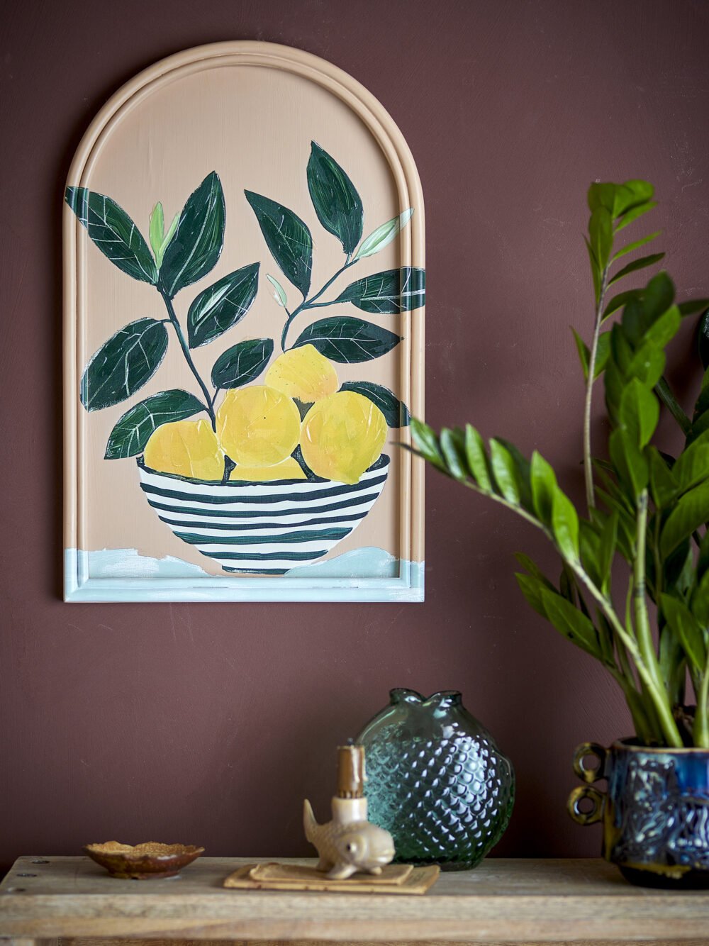 Limone Illustration w/ Frame, Yellow, MDF - Image 5