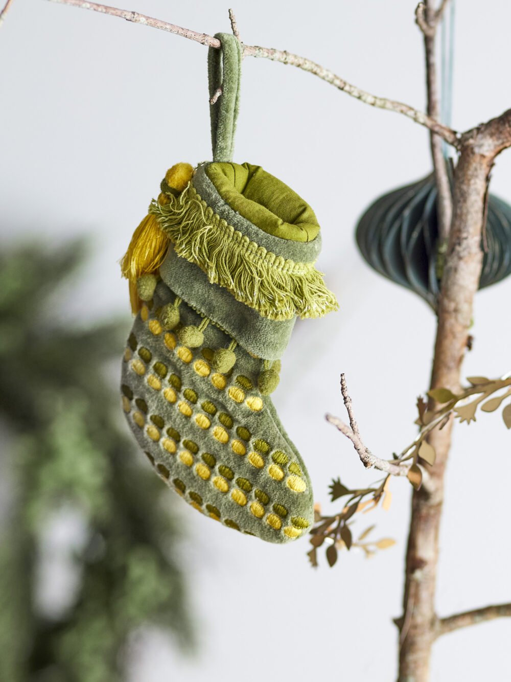 Jeanne Ornament, Green, Cotton - Image 2